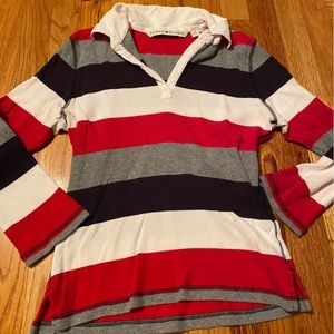 Striped Tommy Hilfiger cropped fit ribbed polo